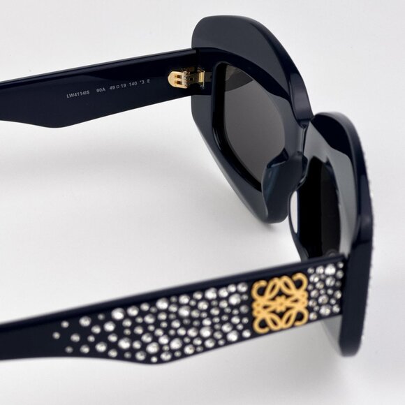 Loewe ANAGRAM LW4114IS Sunglasses – Crystal Studs Blue| Model LW4114IS 90A - Picture 12 of 13